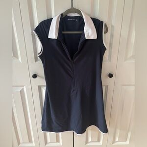Abercrombie & Fitch Traveler Tennis Sporty Half Zip Mini Dress Navy size L
